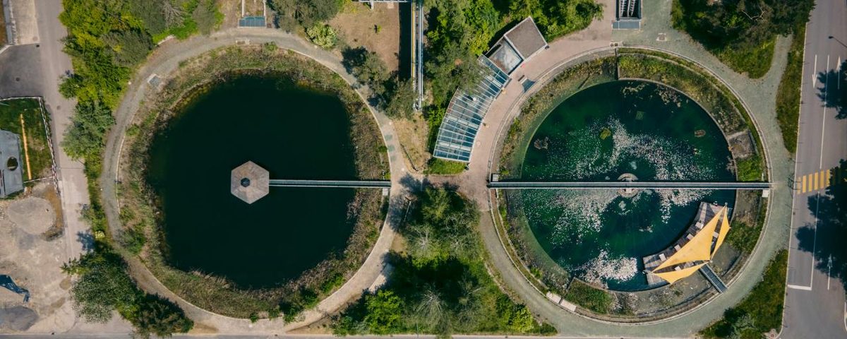 Water treatment plant clarifier basins