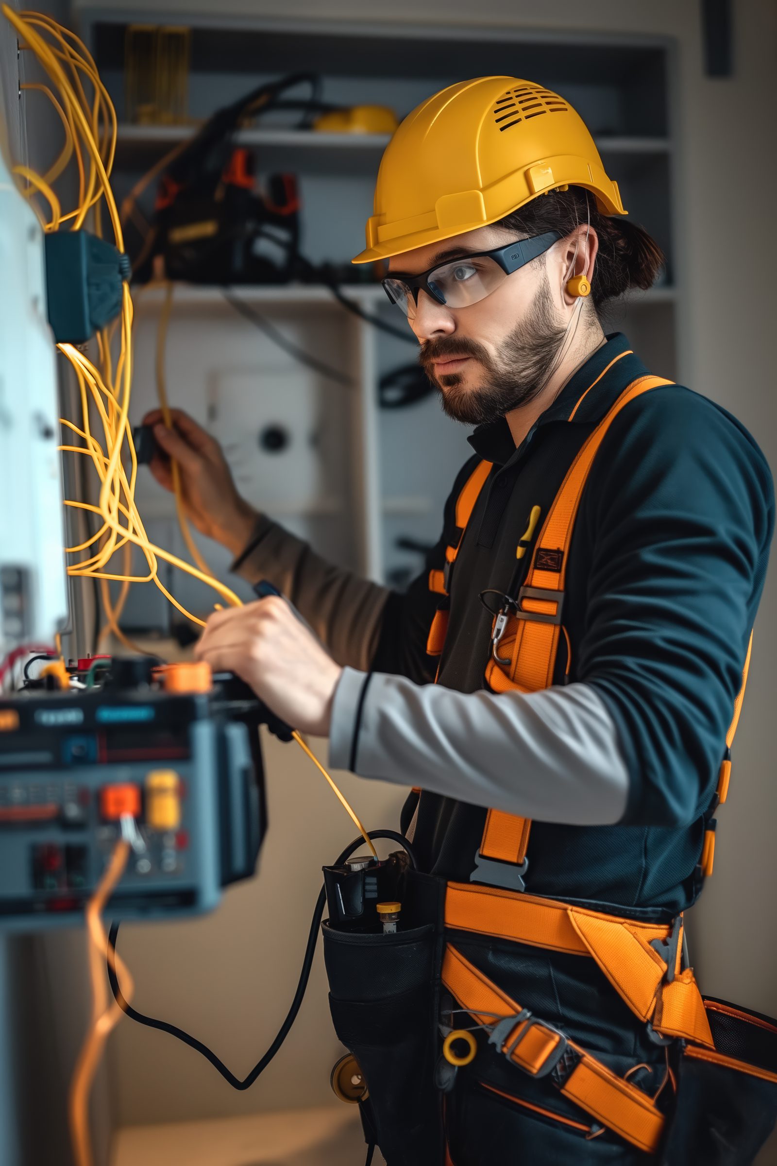 Lockout tagout locks and tags on electrical equipment